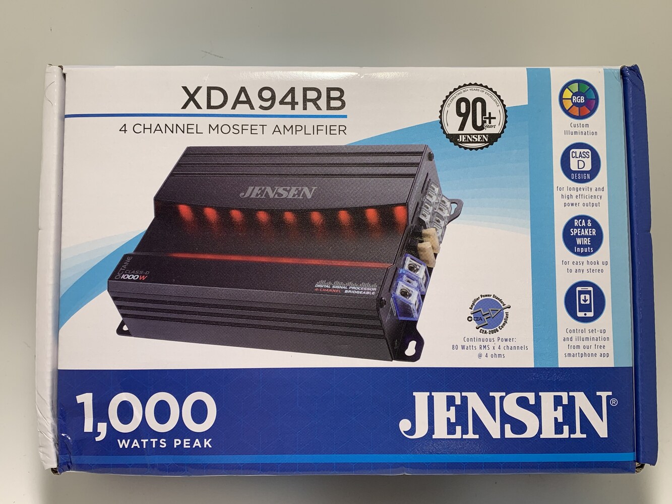 Jensen xda94rb 1000-watt amplifier 