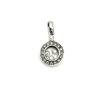 Beautiful Round Floating Diamond Pendant