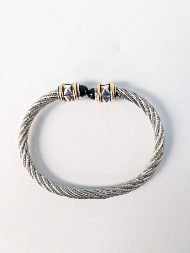 Sterling silver and 14k gold bracelet Clearance