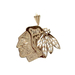 14kt Yellow Gold Blackhawks Pendant