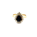 14kt Yellow Gold .30ct tw Diamond & Sapphire Ring