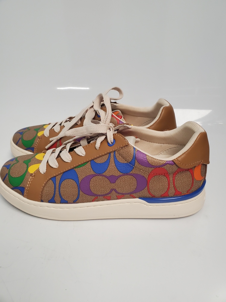 Coach Lowline Rainbow Coated Canvas Sneakers