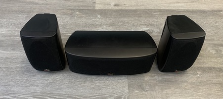 Polkaudio rm6752 center channel w/ 2 side speakers 