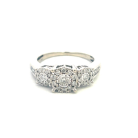 14kt White Gold .65ct tw Diamond Cluster Ring