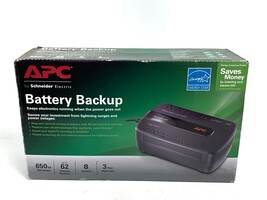 Apc External Back-UPS be650g1 w/ 8 Outlets