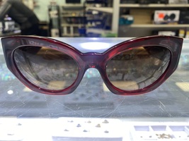 VERSACE Women's 4376B Semi Cat Eye Burgundy/Brown Gradient