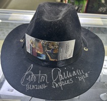 Burton Gilliam Signed Black Cowboy Hat w/Inscription