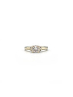  14kt White Gold .62ct Princess Cut I2 I GSL Cert Diamond Engagement Ring