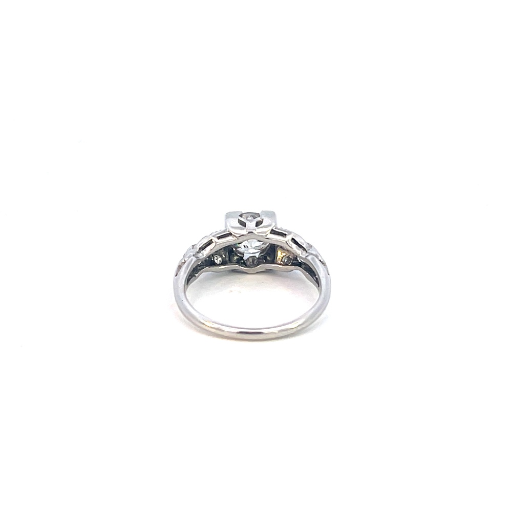  Platinum .12ct tw Diamond Ring (1.13ct Center Diamond I1 H)