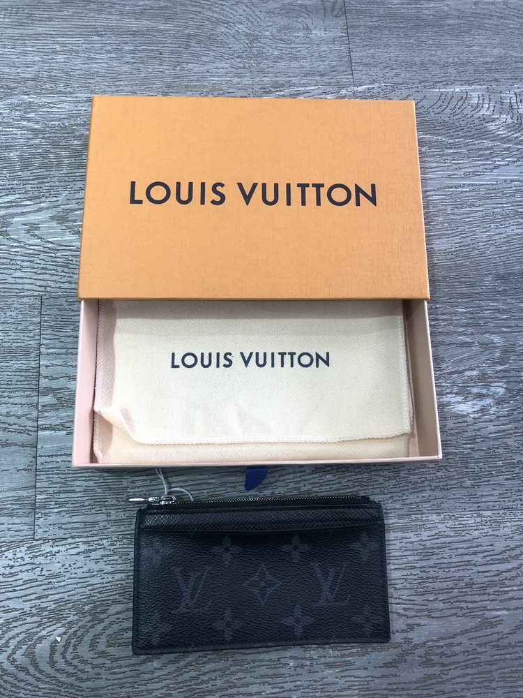 Louis Vuitton Monogram Eclipse Taiga Coin Card Holder