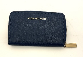 michael kors blue coin purse/ card wallet