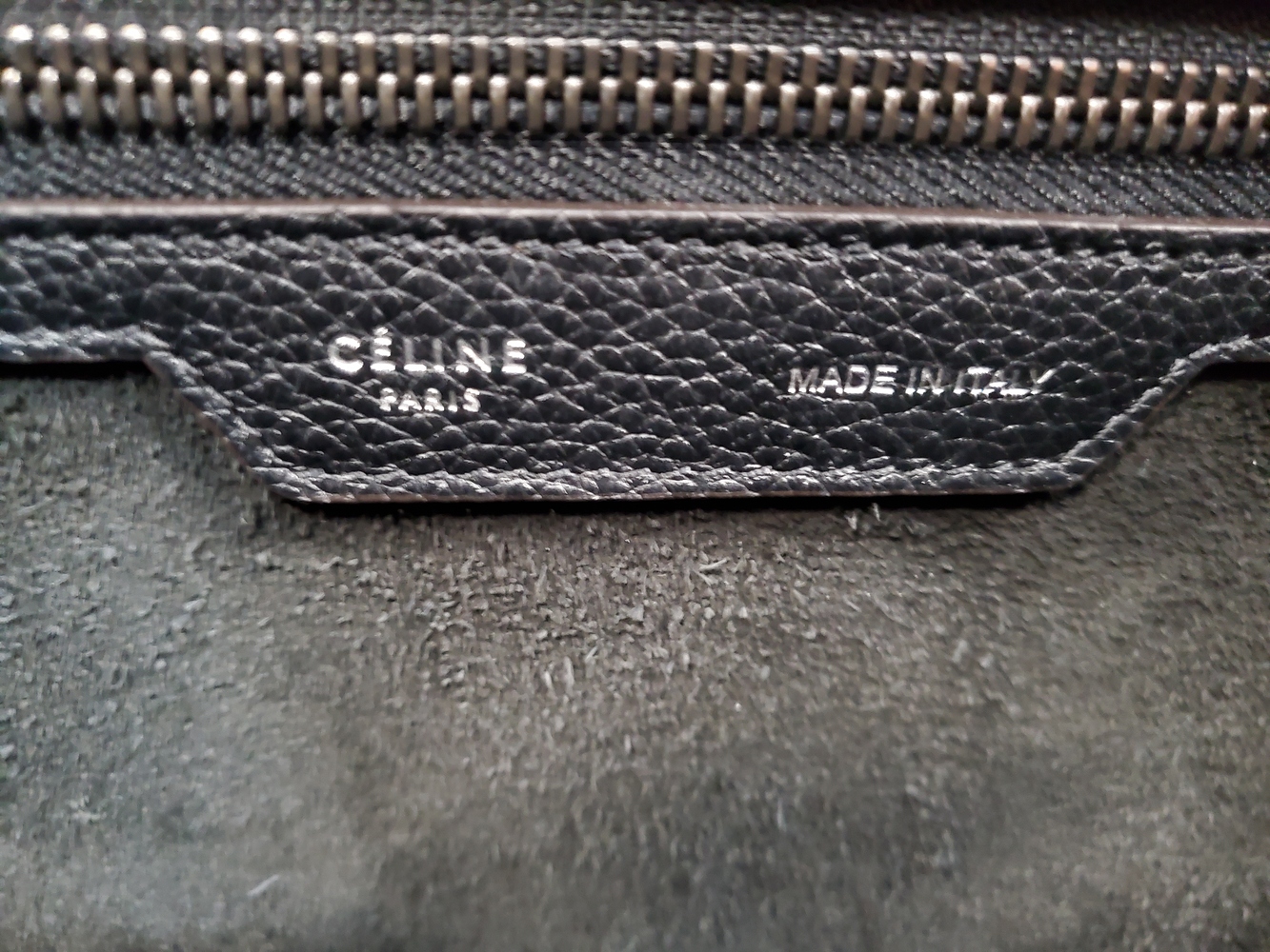 Celine Mini Luggage Handbag in Drummed Calfskin