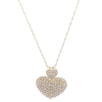  14kt Yellow Gold 1.00ct tw Diamond Heart Pendant with Chain 18