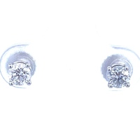  1.00gms 18kt White Gold .45ct tw Diamond Stud Earrings 