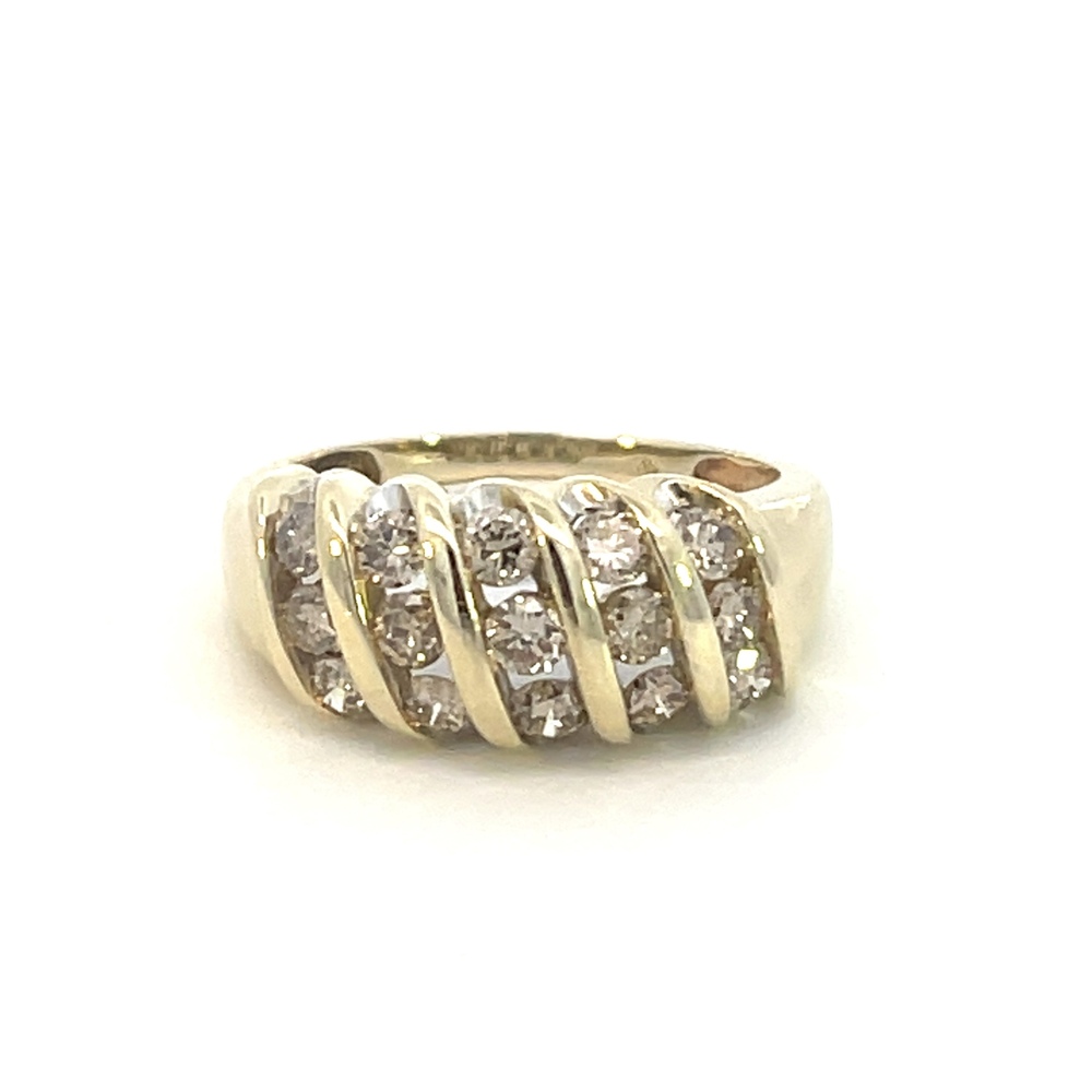 10kt Yellow Gold .75ct tw Diamond Ring Sterling Knight Jewelry