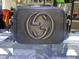 Gucci Black Pebbled Calfskin Small Soho Disco Bag