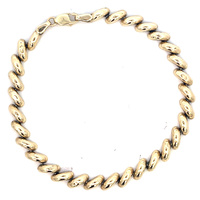  10kt Yellow Gold Fancy Bracelet 7.5