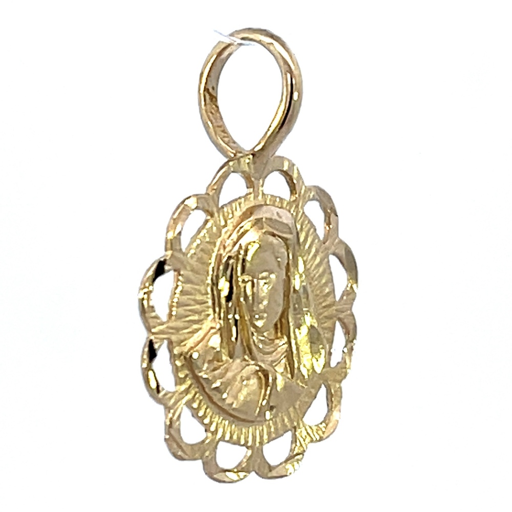  14kt Yellow Gold Jesus & Mary Charm