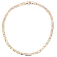  14kt Tri Color Mariner Bracelet 8