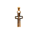 18kt Yellow Gold .20ct tw Diamond Cross Pendant 