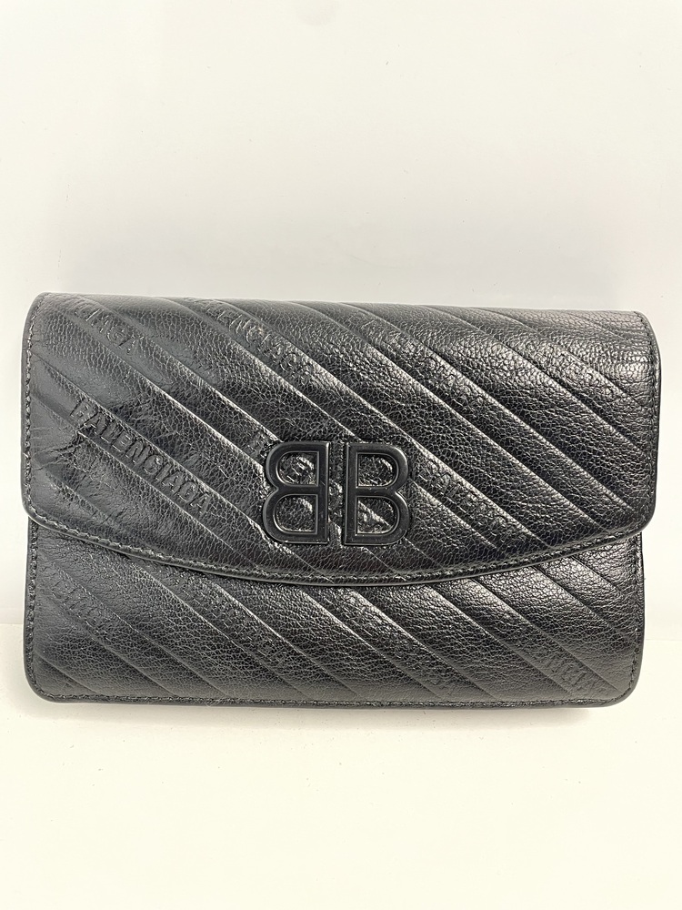 Balenciaga BB wallet on chain black hardware Sterling Knight