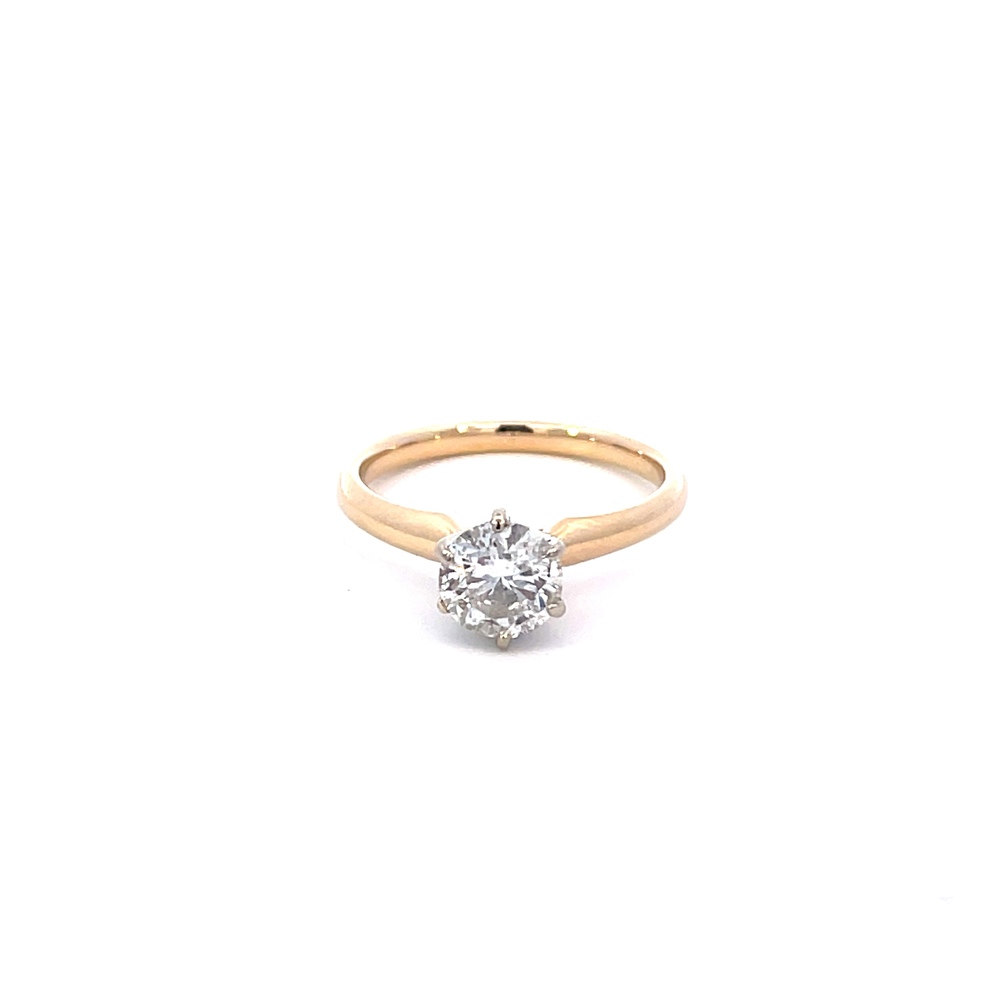  14kt Yellow Gold Solitaire Mounting (1.00ct Round Diamond I1-2 I-J)