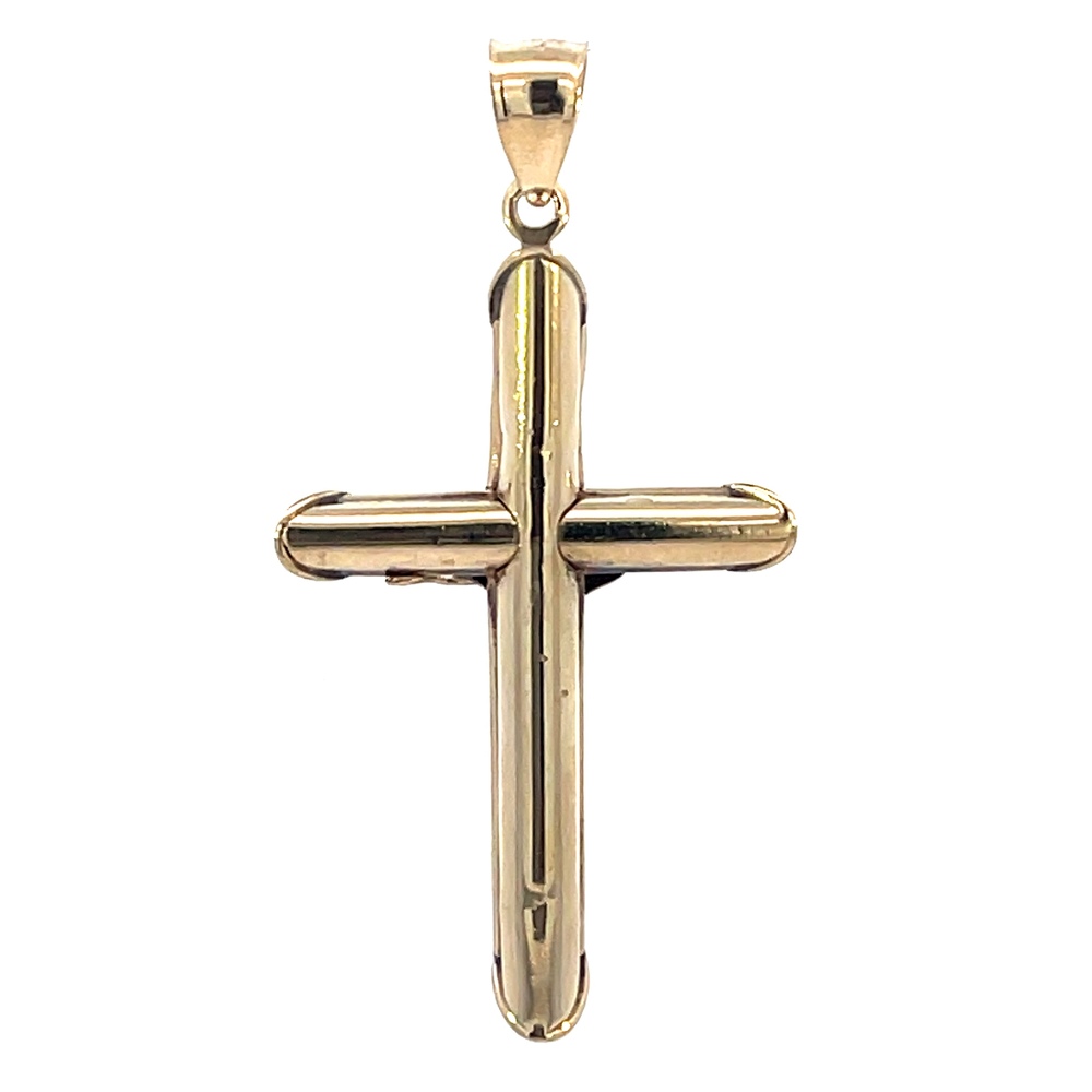 10kt Yellow Gold CZ Crucifix Cross 