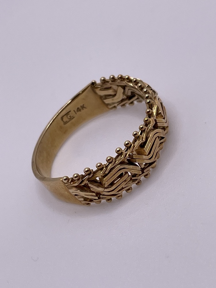  14kt Yellow Gold Chain Ring