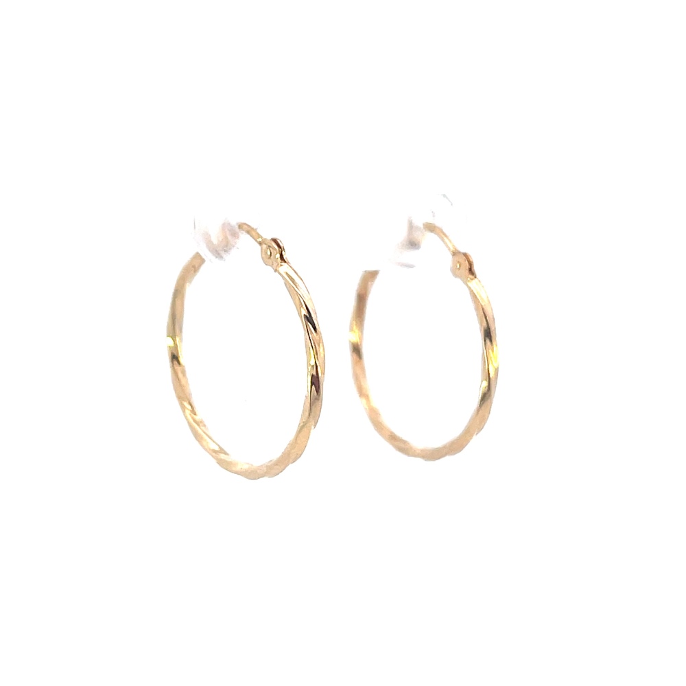  14kt Yellow Gold Twisted Hoops