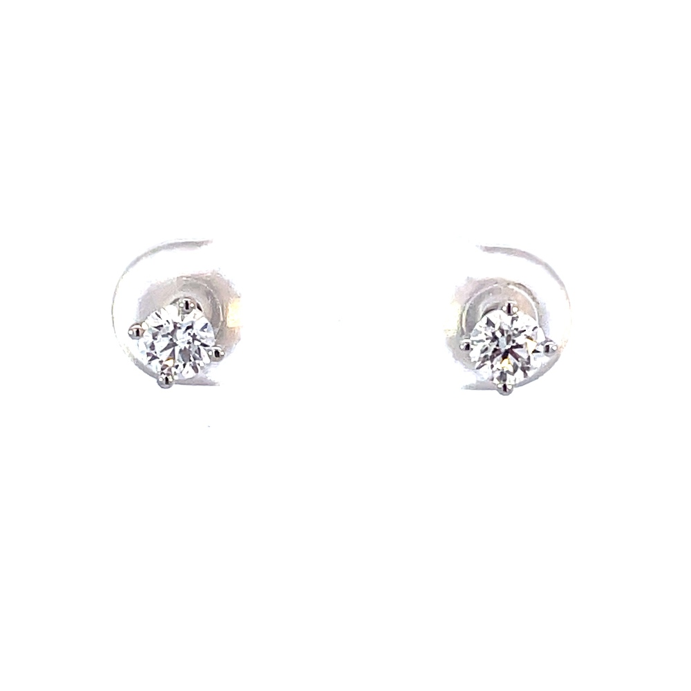  14kt White Gold .40ct tw Diamond Stud Earrings With Screw Backs
