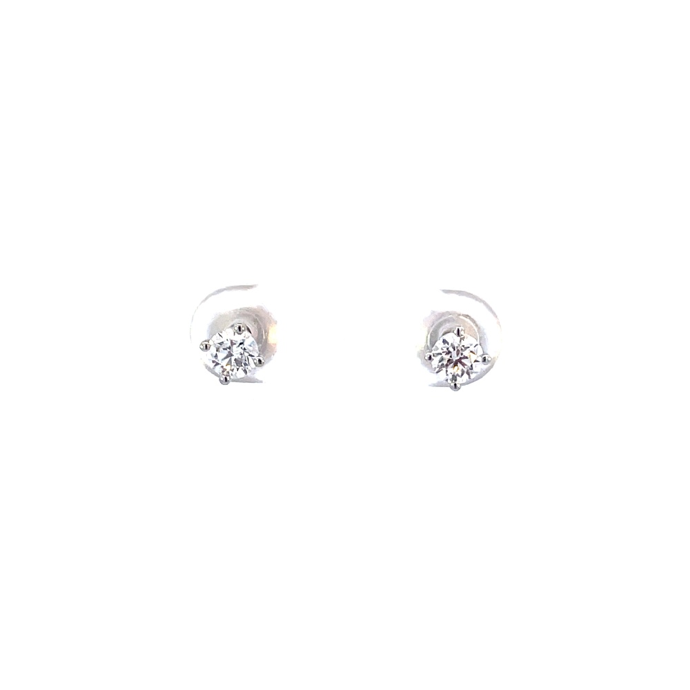  14kt White Gold .40ct tw Diamond Stud Earrings With Screw Backs