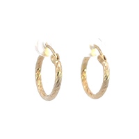  14kt Yellow Gold Small Twisted Hoops