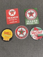  Awesome Collection of 5 Vintage Gas Station Signs