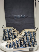 Dior B23 blue/beige oblique tapestry high tops