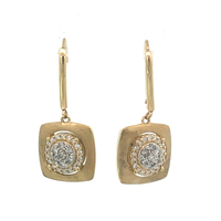  10kt Yellow Gold .32ct tw Diamond Dangle Earrings