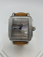 Michele Deco, Silver Grey Gradient Dial, Diamond Bezel Watch MW06T01A1105