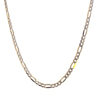  14kt Two Tone Figaro Chain
