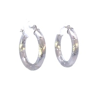  14kt White Gold Hoop Earrings