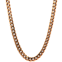 10kt Yellow Gold 22.5" 6.5mm Semi Hollow Cuban Link Chain