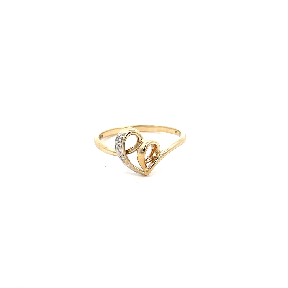 Paloma Picasso® Double Loving Heart ring in sterling silver with a diamond.  | Tiffany & Co.