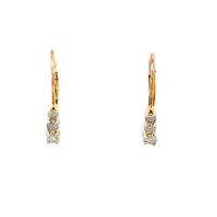 14kt Yellow Gold .18ct  Diamond Earrings