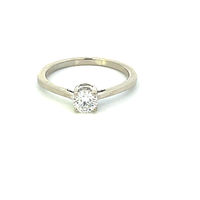 14kt White Gold .50ct Lab Grown Diamond Solitaire Ring 