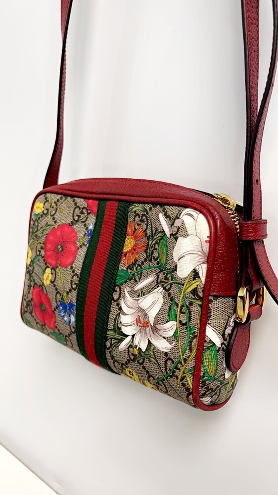  Gucci Ophidia Series GG Floral Clutch Single Shoulder Bag Mini