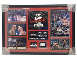 Wrestle Mania Brock Lesnar with Paul Heyman Eat Sleep Break The Streak Frame