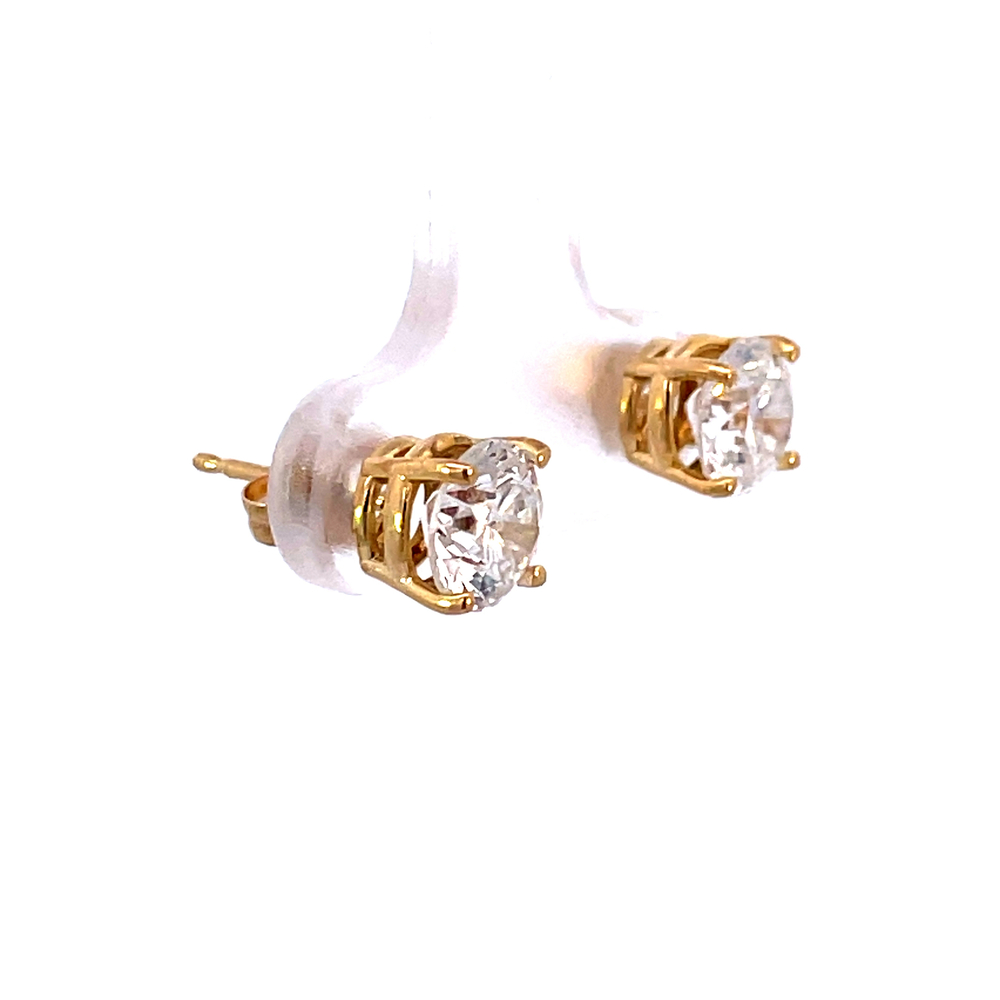  14kt Yellow Gold 1.75ct tw Diamond Stud Earrings