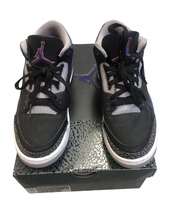 Air Jordan Retro 3 Black/Court Purple -Cement Grey / Pre-Owned 