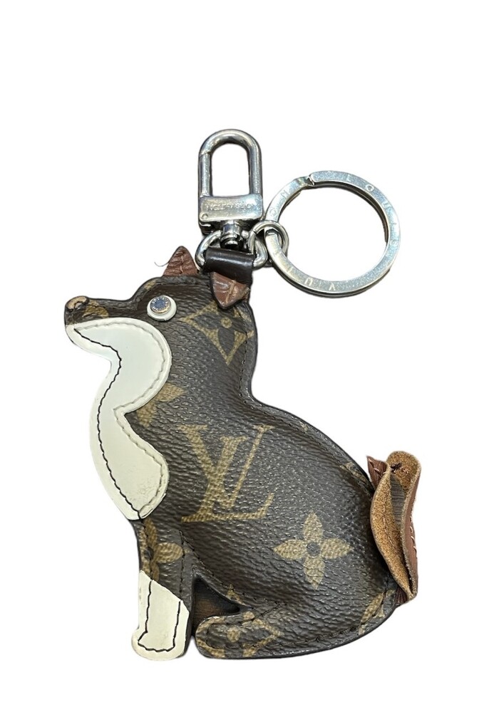 Louis Vuitton Monogram Porte Cles Animal Dog Bag Charm MP1995 Used