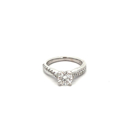 18kt White Gold .25ct tw Diamond & Lab Grown Diamond Engagement Ring