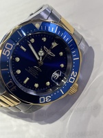 Invicta Men's Watch Pro Diver Automatic Two Tone Bracelet Blue Dial 