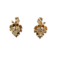  10kt Yellow Gold .50ct tw Diamond Vintage Earrings